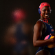 Water polo player Ashleigh Johnson poses for a portrait at the USOC Rio Olympics Shoot at Quixote Studios on Nov. 21, 2015, in Los Angeles.
Harry How/Getty Images